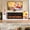 White, variant on Pinmoco 36" Electric Fireplace TV Stand for TVs up to 80", LED Entertainment Center with Storage Cabinet, 7 Flame Colors, RGB Lights, Black Marble