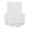 thumbnail image 4 of Kaerm Kids Boys Suit Vest Slim Fit V-Neck Sleeveless Wedding Gentleman Vests Dress Waistcoat Silver 8-10, 4 of 9