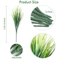 thumbnail image 2 of Artificial Grasses 12 Bundles Outdoor UV Resistant Fake Grass No Fade Faux Plastic Plants Garden Window Box Decorating(Green Grass), 2 of 5