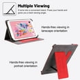 thumbnail image 2 of TECH CIRCLE for 7 Inch Tablet Android 11/12/13/14 Tablet Universal Case with Stand (Portrait/Landscape Viewing Angles)/Hand Strap/Front Pocket/Card Slots, PU Leather Folio Case with Lanyard, Red, 2 of 6