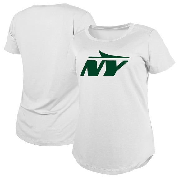 Women's New Era White New York Jets NY Logo T-Shirt