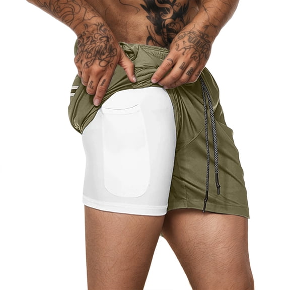 YUEHUA Athletic Shorts for Men 7 Inch