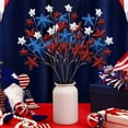 thumbnail image 5 of LHNFT 4th of July Star Stem 18.9inch Red White and Blue Artificial Flower Stems with Glitter Star Picks Patriotic Independence Day Floral Branches for Memorial Day Home Vase Table Centerpieces, 5 of 7
