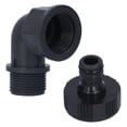 thumbnail image 2 of Hose Adapter, Stable Hose Connector Adaptable  For Garden For Courtyard G1 Directional Elbow Female And Male Thread + Nipple, 2 of 8