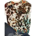 thumbnail image 4 of LilyLLL Womens Western Cowboy Printed T-shirt Short Sleeve Summer Pullover Tee Tops, 4 of 4