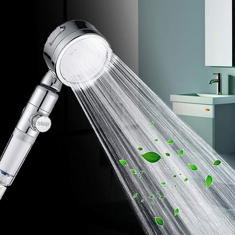 Shower Head 3 Modes Shower Adjustable High Pressure Water Saving Nozzle  Anion Filter Spa Home Shower Bathroom Accessories