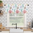 thumbnail image 5 of Spring Summer Coral Starfish Kitchen Curtains Valances for Windows Coastal Beach Seashell Valance Red Green Short Rod Pocket Window Curtain 1 Panel for Window Treatment Decorations 54x18inch, 5 of 6