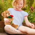 thumbnail image 2 of Guvpev 12" Brown Teddy Bear Plush with Rose, Romantic Stuffed Animal Plushies Toy for Wife, Girlfriend, Mom, Valentine’s Day, Anniversary & Graduation Gifts, 2 of 7