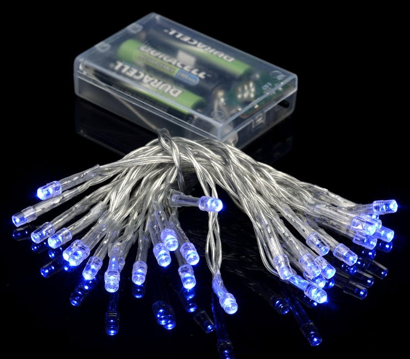 Fantado 30 Led Blue Mini String Lights 10 8 Ft Clear Cord Fantado 30 Led Blue Mini String Lights