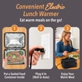 thumbnail image 2 of Bentgo Heat - Electric Lunch Bag & Food Warmer for Reheating Meals in Car, at Work & More - Heated Lunch Box Warmer for Adults, Students & Shift Workers, 12V/24V Auto & 120V Wall Cords (Carbon Black), 2 of 7