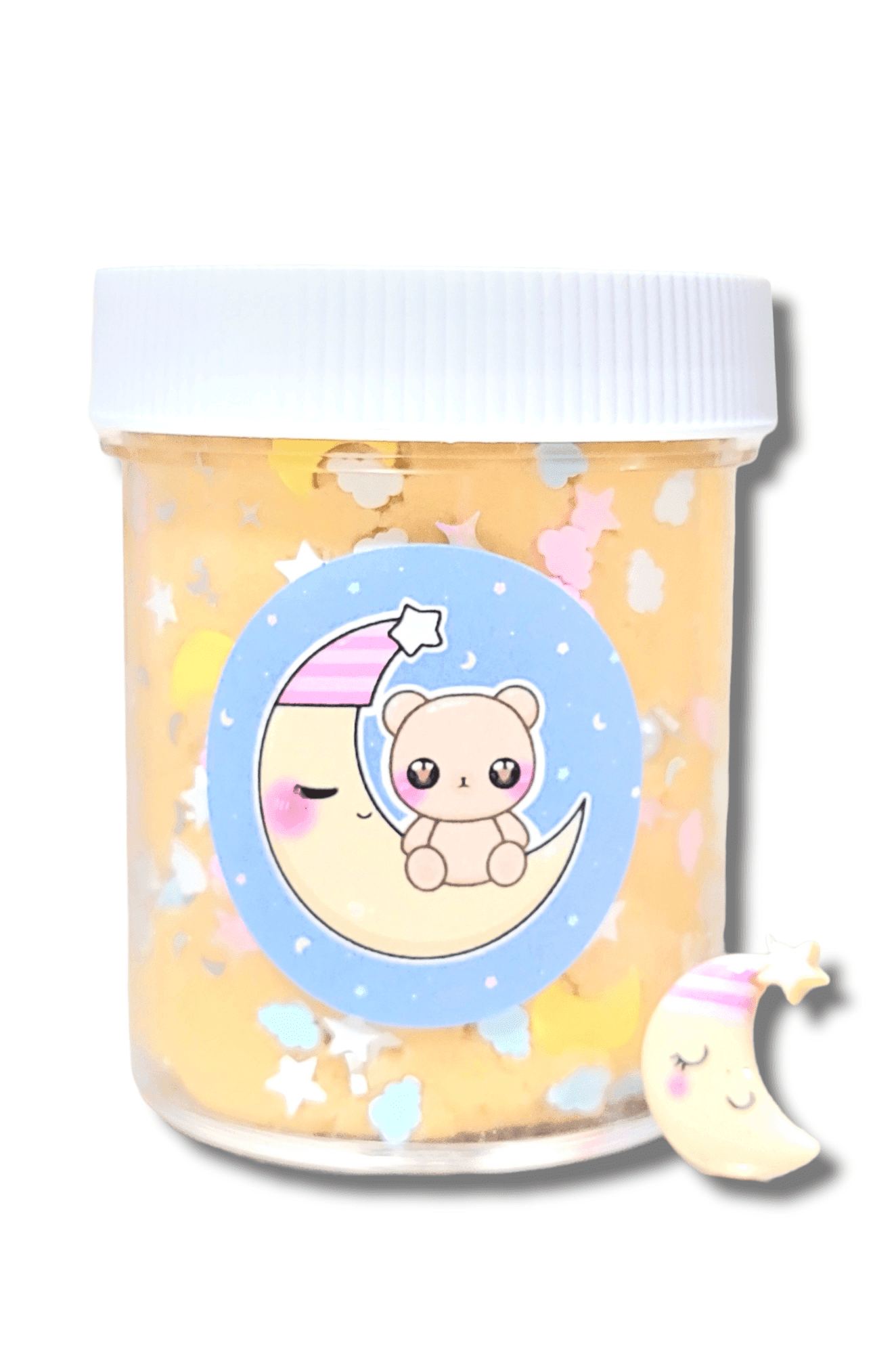 Beary Sleepy Cloud Slime Bundle with Plushie, Fresh Linen Scent, Stress Relief Sensory Toy 8oz Hoshimi Slimes