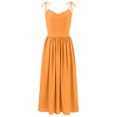thumbnail image 4 of Elara Women's Lace Up Long Dress Summer High Waistline Spaghetti Strap Dress, 4 of 5
