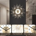 thumbnail image 3 of Luxury Sunburst Wall Clock with Crystal Accents - Christmas & New Year Modern Decor for Living Room, Bedroom, Office, 3 of 7
