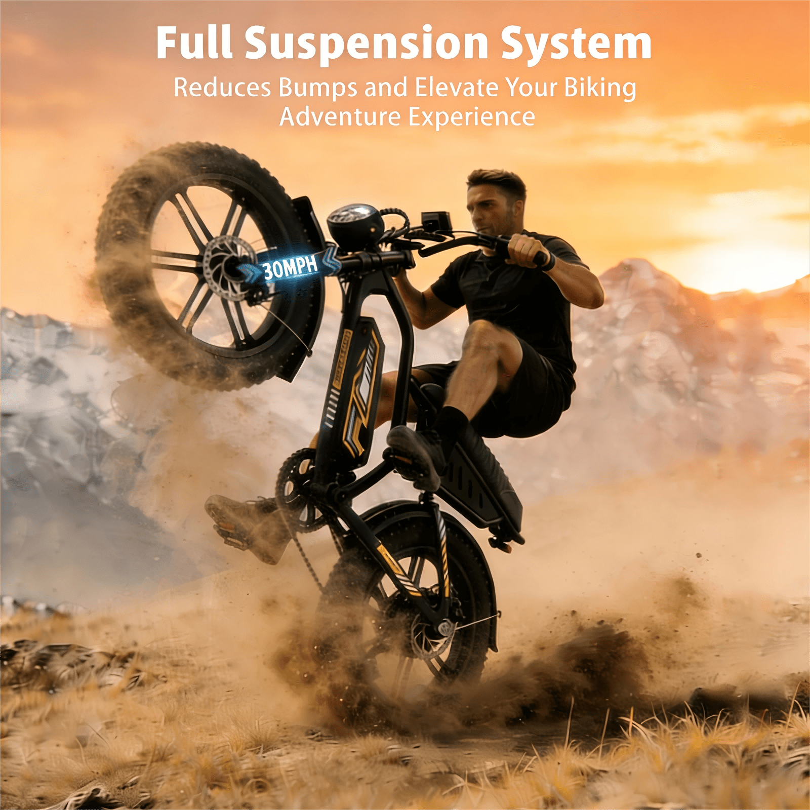 TltZeen 1500W Electric Bike for Adults,40mph 48V 15.6AH 20" Fat Tire Electric Bicycle NFC Touch Unlock Full Suspension Moutain Ebike, UL2849