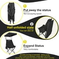thumbnail image 4 of Young Wood Portable Camping Chair with Shade Canopy and Side Pocket Design, Black, 1pc, 4 of 7