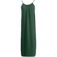thumbnail image 5 of Backless Cami Dresses for Women Cami Lounge Dress Backless Solid Color Sleeveless House Dress Long Sundress with Back Tie, 5 of 5