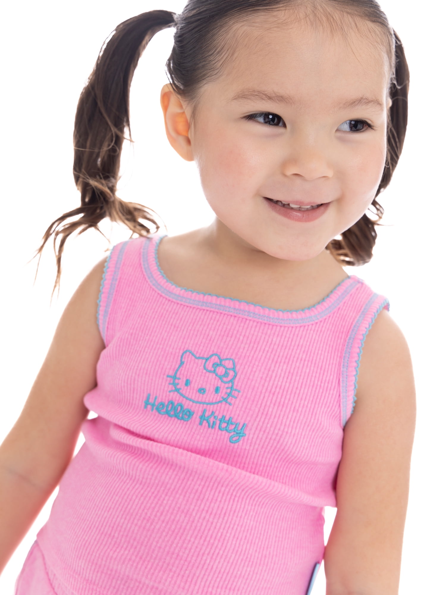 Hello Kitty Girls Embroidered Tank Top and Shorts Set, 2-Piece, Sizes 4-16