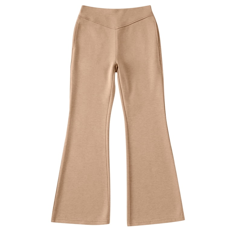 Gyexs Flare Pants for Girls Size 5-14, School Uniform Pants