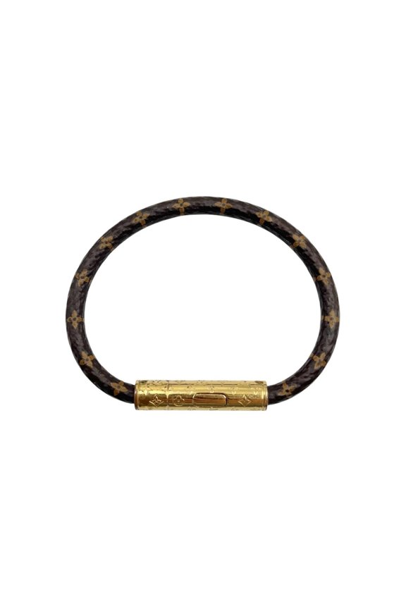 Pre-Owned Louis Vuitton LOUIS VUITTON Bangle Bracelet LV Confidential M6334F Monogram Canvas...
