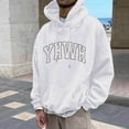 thumbnail image 2 of MIASHUI Men's Basic Pullover Hoodie with Front Pocket and Adjustable Drawstring, Comfortable Casual Wear for Everyday Use White,XL, 2 of 4