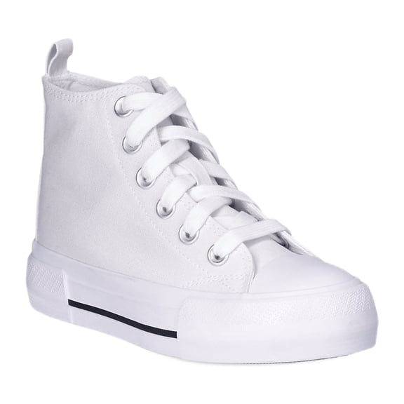 Wonder Nation Little Girls and Big Girls Platform High Top Sneakers, Sizes 13-6