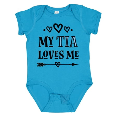 

Inktastic My Tia Loves Me Childs Gift Baby Girl Bodysuit