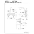 thumbnail image 3 of Kingston Brass KS7615PKX 4 in. Centerset Bathroom Faucet, Oil Rubbed Bronze, 3 of 3