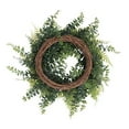 thumbnail image 2 of Vickerman FQ171918 Vickerman 18" Artificial Green Buckler Fern and Grass Wreath, 2 of 2