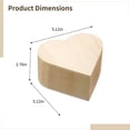 thumbnail image 4 of 4 PCS Heart Shape Wooden Present Box, Pine Wood Craft Box Unfinished, with Hinged Lid and Adsorptive Closure, DIY Keepsake Box, 4 of 5