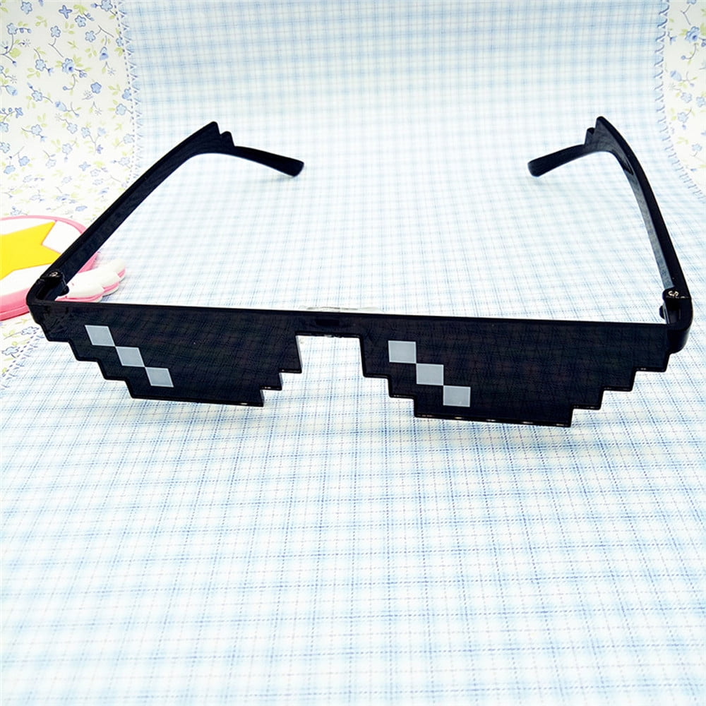 Grab Gunpowder Steward Lovehome Thug Life Glasses 8 Bit Pixel Deal With IT Sunglasses Unisex  Sunglasses Toy - Walmart.com