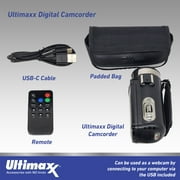 Ultimaxx 4K Ultra HD 42MP Camcorder Video Vlog Camera with LED Light Bundle