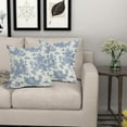 thumbnail image 6 of French Country Pillow Covers Set of 2 16x16 Inch Vintage Toile Blue Cotton Linen Polyester Decorative Throw Pillow Case Cushion Cover for Bedroom Sofa Living Room Couch Chair Office, 6 of 6