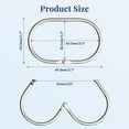 thumbnail image 6 of 12 Pcs Shower Curtain Rings, Shower Curtain Hooks Rust Proof Shower Rings for Curtain, Silver Snap Joint Shower Curtain Clips, 6 of 8