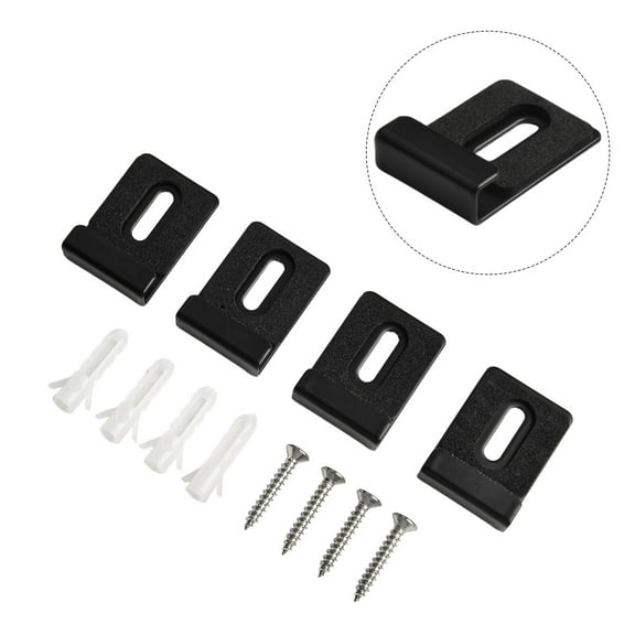 4Pcs Mirror Holder Clips Kit Bathroom Mirror Glass Wall Hanging Fixing Kit Frameless Mirror Clips Mounting Clamp With Screws