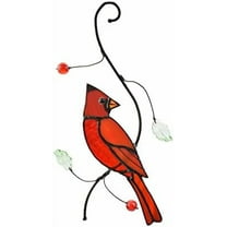 Bigger Cardinal Stained Glass Window Hangings Cute Birds Suncathers for Window Monthers Day Gifts$$Garden & Patio