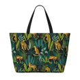 thumbnail image 2 of Easygdp Jungle Leopard Yellow Bolsa de Viaje de Playa de Gran Capacidad, Bolsa Tote Perfecta para la Playa, Escapadas de Fin de Semana y Viajes, 2 of 7