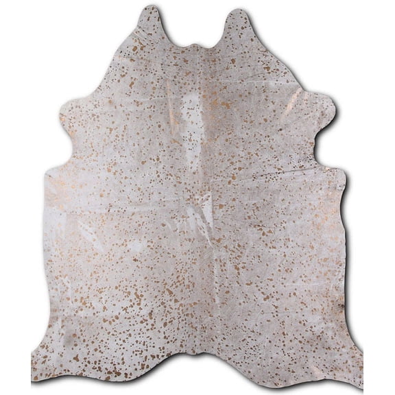 Beneficially cowhide rugs for sale GOLD METALLIC ON WHITE rug