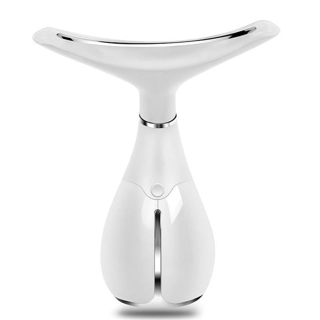 Masajeador facial para mujer, masajeador facial portátil para el cuidado de la piel, juego de masaje facial eléctrico, calor de 45 ± 5 ℃ y 3 modos de masaje blanco oso de fresa Electrónica
