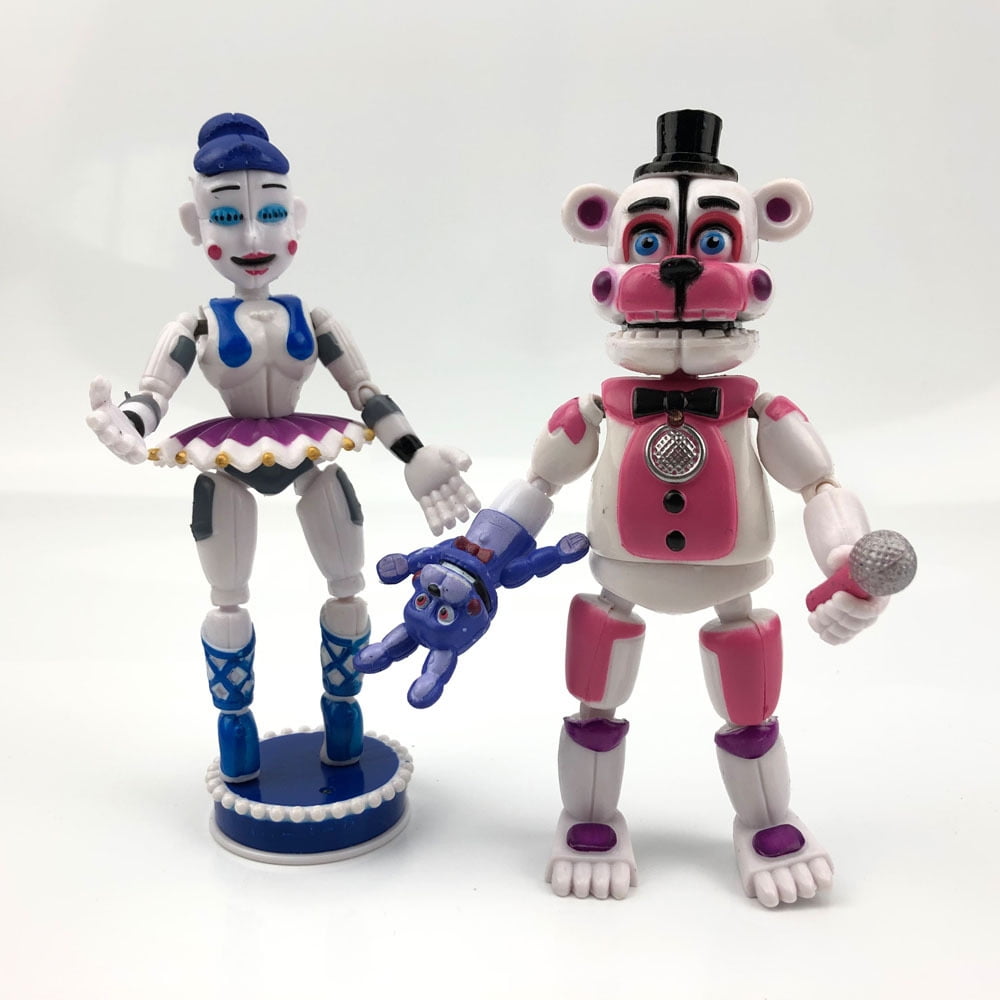 6pcs / Set Five Nights at Freddys Game Fnaf Figure Funtime Freddy Foxy Sister Action Figures Gift Toys