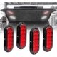 thumbnail image 1 of Kit de luces traseras LED ovaladas ámbar para remolque de 6 pulgadas [dot Fmvss 108] [sae I6p] [montaje en superficie] [ip67 resistente al agua] [señal de estacionamiento y giro] 2 piezas, 1 of 3