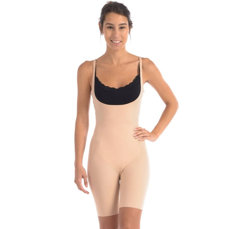 Body Beautiful shapewear Wear your own bra Bodysuit Shaper with Trgeted  double front panel