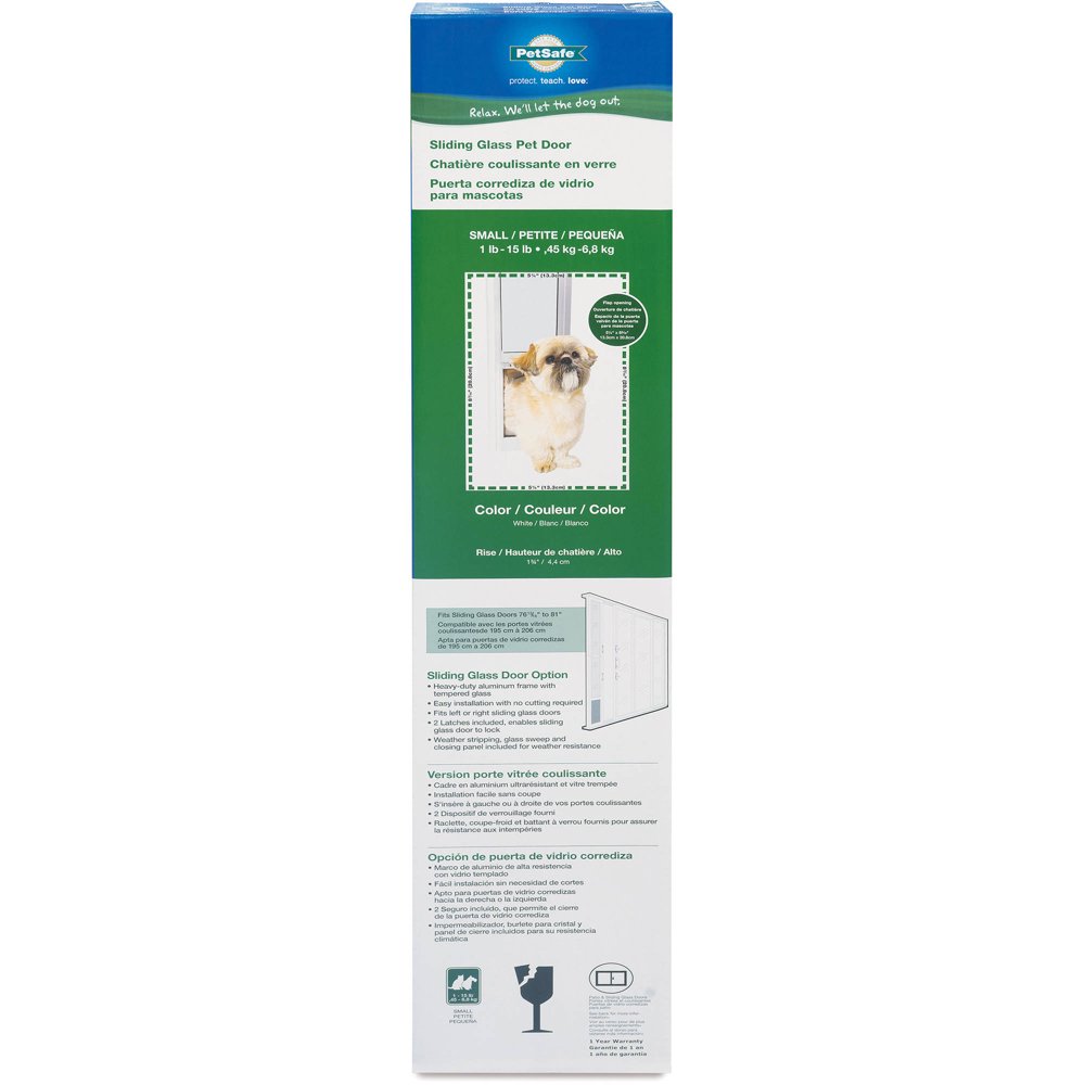 PetSafe 2Piece Sliding Glass Pet Door, Small