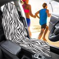 thumbnail image 4 of POLERO Zebra Stripe Pattern Car Seat Towel Cover Washable, Suitable for SUV Seats Van Truck Seat, Terry Cloth Car Seat Cover for Trucks Vehicle, 4 of 7