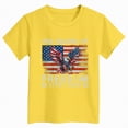 thumbnail image 4 of kpoplk Girls Patriotic Collection 250Th Anniversary T-Shirts USA Flag Print Tee Short Sleeve Shirt Kids Tops(Yellow,7-8 Y), 4 of 4