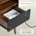 thumbnail image 6 of Huloretions End Table, Mid Century Modern Nightstand with Charging Station and USB Ports, Night Stand with Drawers, Small Bedside Table Wooden Bedside Tables for Bedroom, End Side Table for Living Roo, 6 of 9