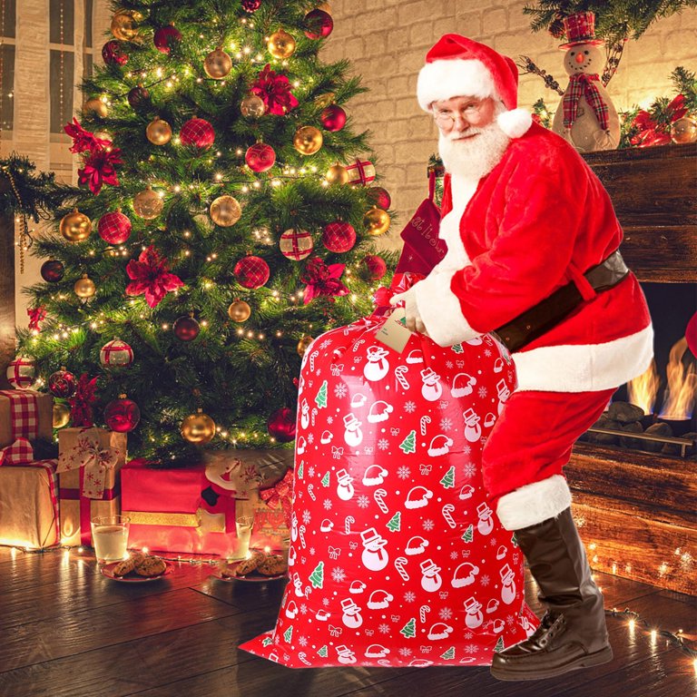 Large Christmas Gift Bags - 2 Pack Jumbo 56"x36" Extra Large Plastic Gift Bags For Oversized Presents