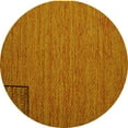 thumbnail image 1 of Ahgly Company Machine Washable Indoor Round Abstract Yellow Contemporary Area Rugs, 5' Round, 1 of 4