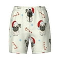 thumbnail image 4 of Lsque Mens Swim Trunks Christmas Pug Dog Pattern - Bathing Suit Compression Liner - Beach Swim Shorts Swimwear - (S-3XL) - Stretch Quick Dry -X-Large, 4 of 9