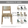 thumbnail image 7 of HELLHERO Leopard Print Seat Covers for Dining Chair, Washable Dustproof Kitchen Chair Covers Set of 2, Soft Dining Chairs Cushion Slipcover, Yellow, 7 of 7