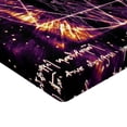 thumbnail image 2 of Ambesonne Geometry Fitted Sheet, Vitruvian Man Occult, Queen Size, Purple, 2 of 3